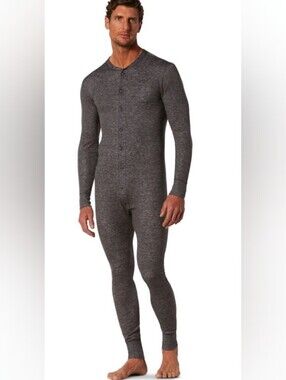WindRiver Mens Sz M All-In-One 2-Layer Merino Wool Base Layer Long Underwear